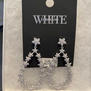 Vera Wang CZ earrings. NEVER WORN!